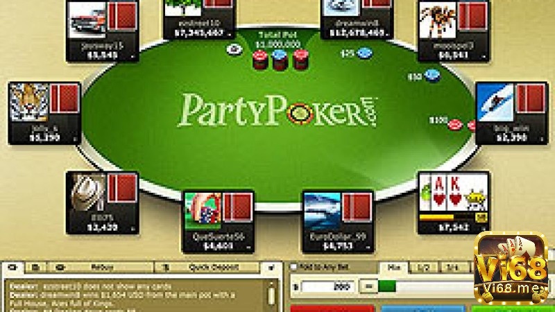 PartyPoker sòng bài trực tuyến cho các người chơi