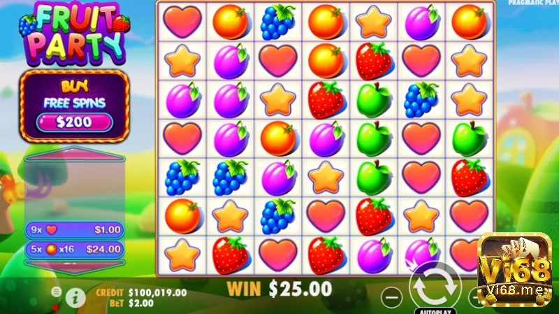 Cách chơi slot trực tuyến Fruit Party rất đơn giản
