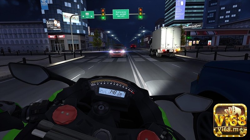 Game đua xe điện thoại theo góc nhìn thứ nhất Traffic Rider