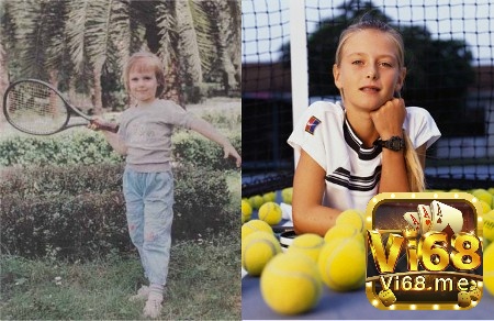 Maria thể hiện năng khiếu với quần vợt từ nhỏ